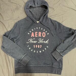 Aeropostale Navy Hoodie with New York Graphic